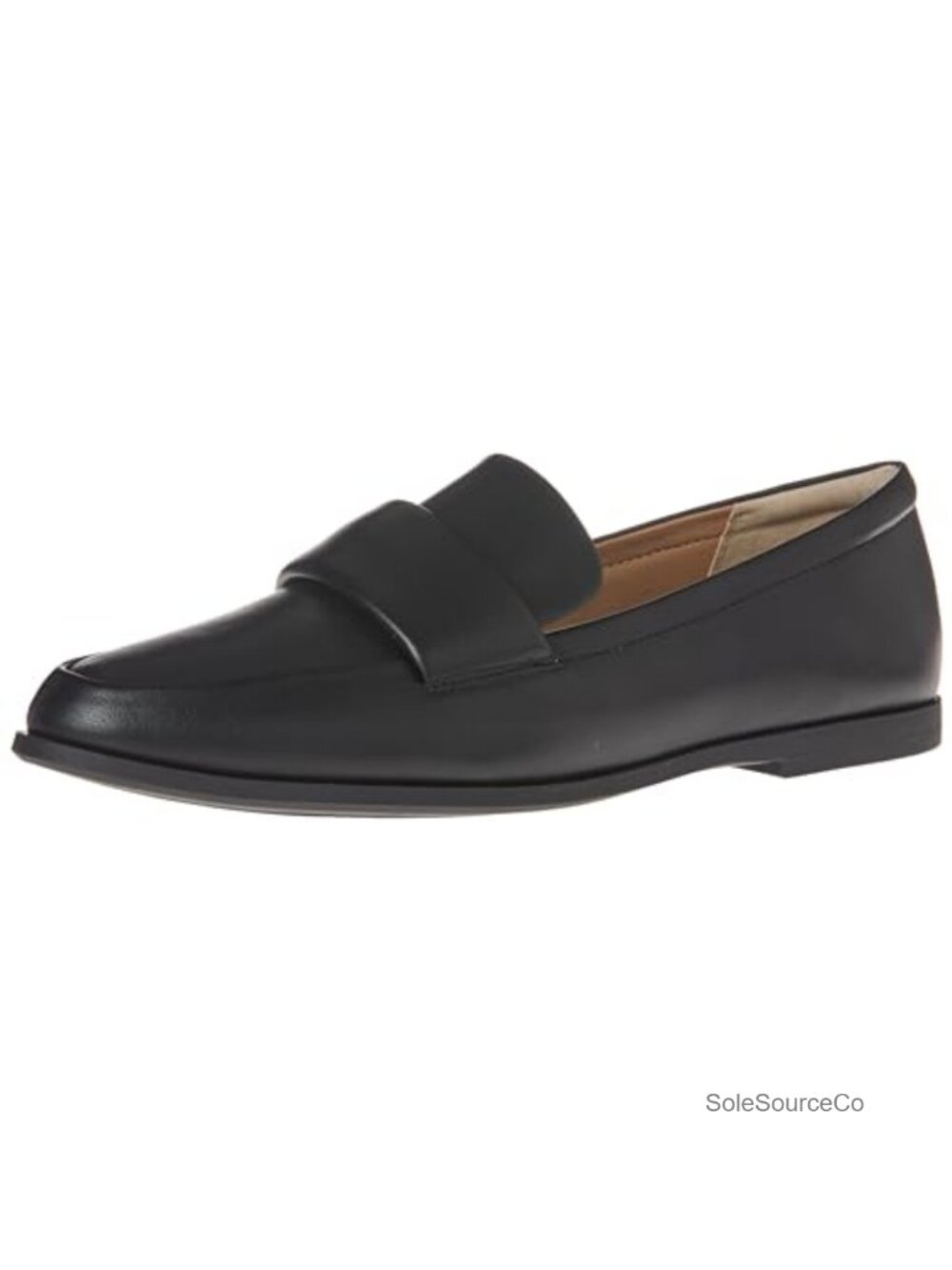 Faux Leather Almond Toe Loafers | Memory Foam Comfort Slip-On Flats